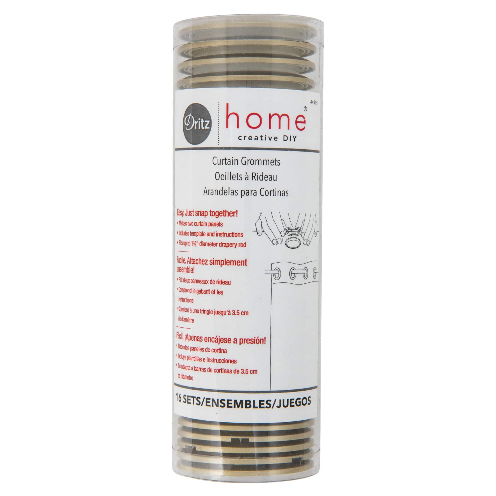 Dritz® Home 1.5" Antique Gold Curtain Grommets, 16 Sets